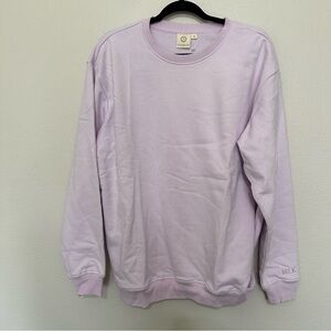 NWT milkstain apparel London fog purple crewneck sweatshirt women’s size L large